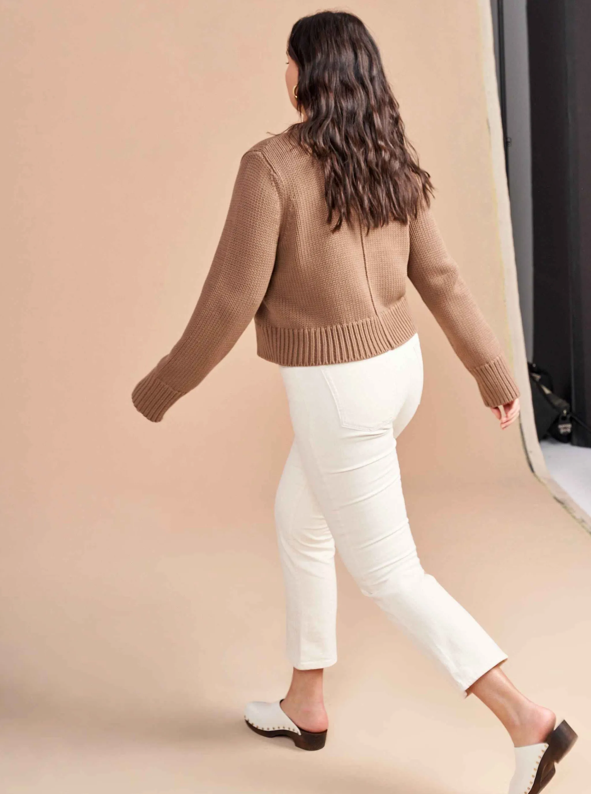 La Ligne Sweaters*Solid Mini Marina Sweater Tan